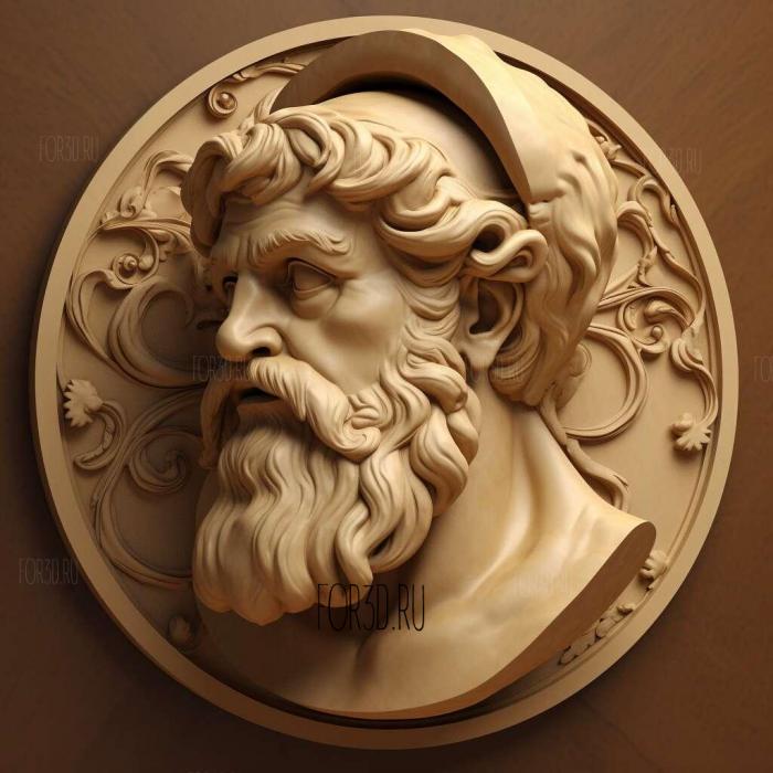 Sophocles 4 stl model for CNC